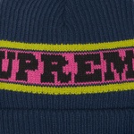 Supreme Big Stripe Beanie (FW24) - Navy