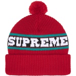 Supreme Big Stripe Beanie (FW24) - Red