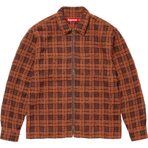 Supreme Bouclé Zip Up Shirt - Rust