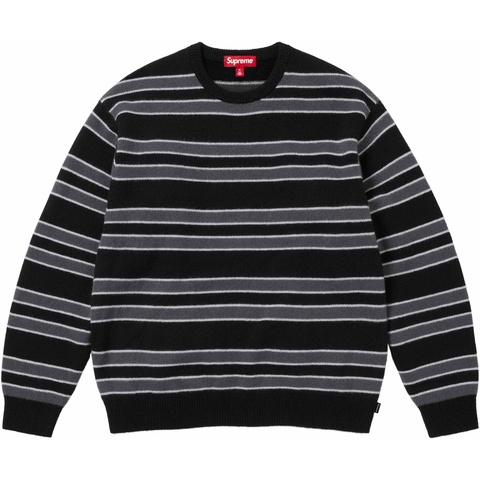 Supreme Cashmere Sweater - Black Stripe