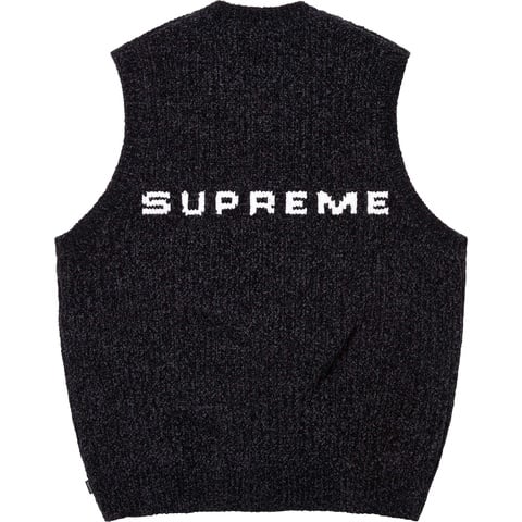 Supreme Chenille Sweater Vest - Black