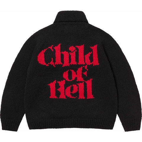 Supreme Child Of Hell Cowichan Sweater - Black