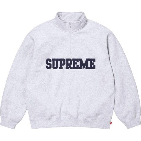 Supreme Collegiate Half Zip Pullover - Ash Grey
