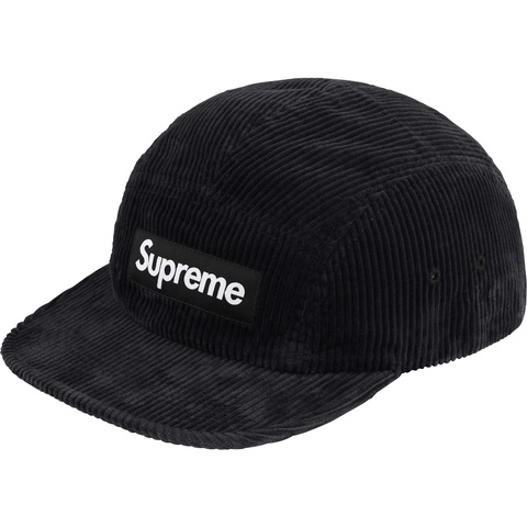 Supreme Corduroy Camp Cap - Black