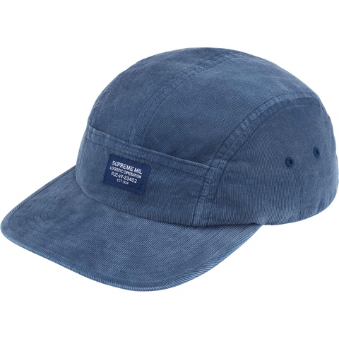 Supreme Corduroy Pocket Camp Cap - Blue
