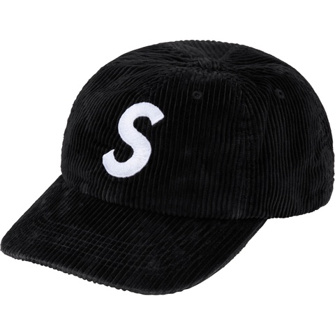 Supreme Corduroy S Logo 6-Panel - Black