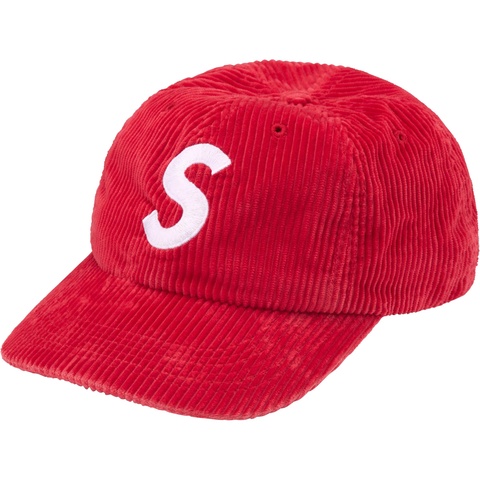 Supreme Corduroy S Logo 6-Panel - Bright Red
