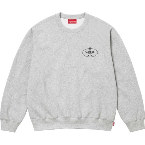 Supreme Crest Crewneck - Heather Grey