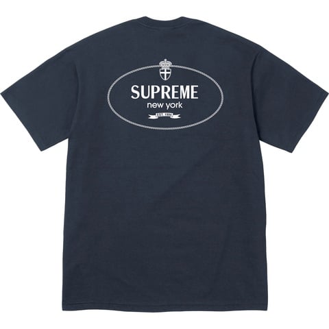 Supreme Crest Tee Navy Tシャツ　ネイビー　Lサイズ Crest Tee - fall/winter 2024 - Supreme