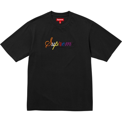 Supreme Cursive S/S Top - Black