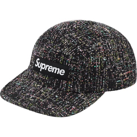 Supreme Denim Bouclé Camp Cap - Black