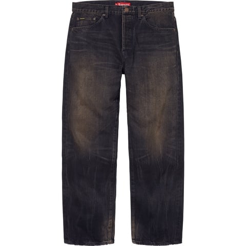 Distressed Loose Fit Selvedge Jean - Supreme