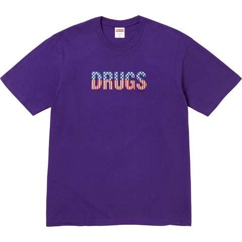 Supreme Drugs Tee Purple Mサイズ Drugs Tee - fall/winter 2024 - Supreme