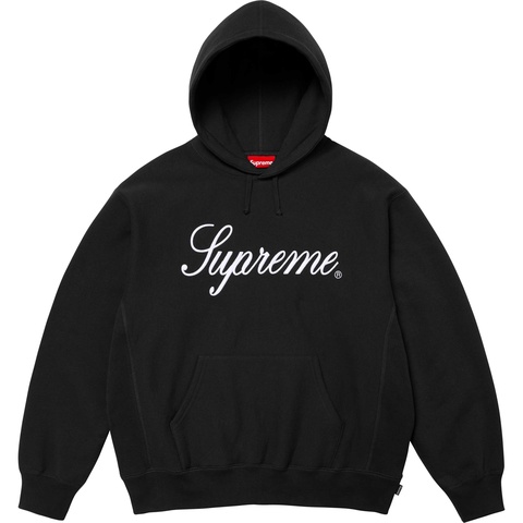 Embroidered Script Hooded Sweatshirt - SupremeCommunity