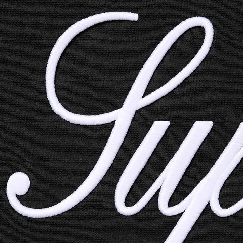 Supreme Embroidered Script Hooded Sweatshirt - Black