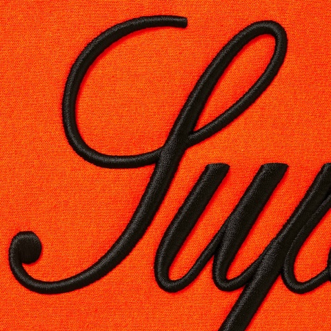 Supreme Embroidered Script Hooded Sweatshirt - Bright Orange