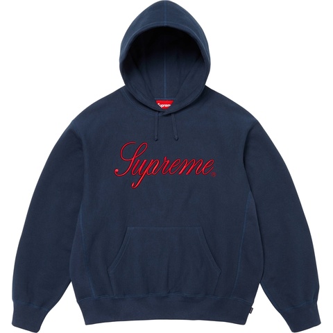 Embroidered Script Hooded Sweatshirt - Supreme