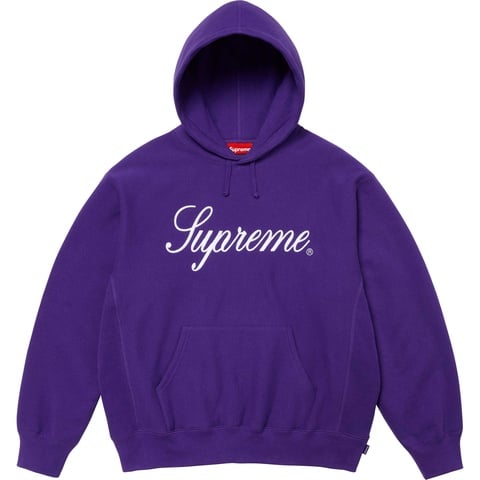 Embroidered Script Hooded Sweatshirt - Supreme