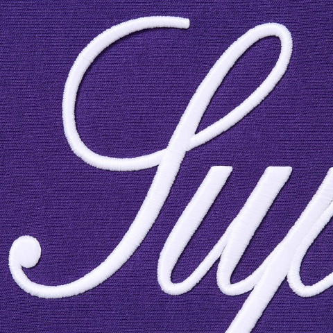 Supreme Embroidered Script Hooded Sweatshirt - Purple