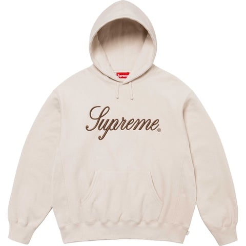 Embroidered Script Hooded Sweatshirt - Supreme
