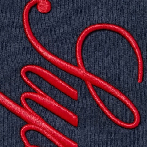 Supreme Embroidered Script Sweatpant - Navy