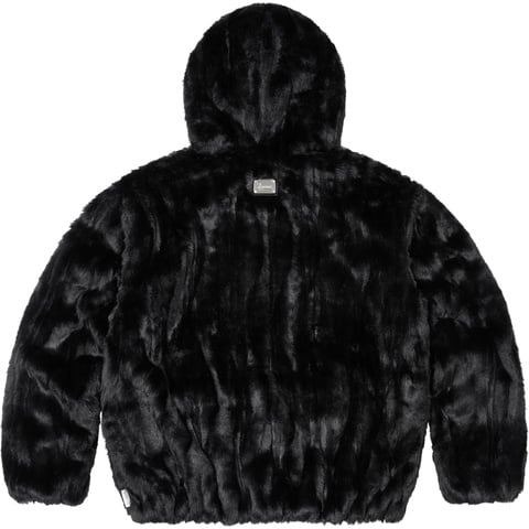 Supreme Faux Fur Hooded Jacket - Black