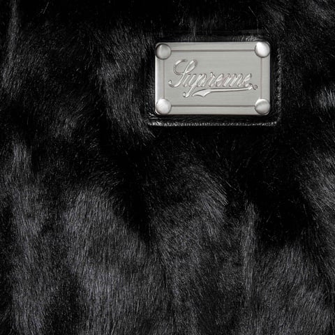 Supreme Faux Fur Hooded Jacket - Black