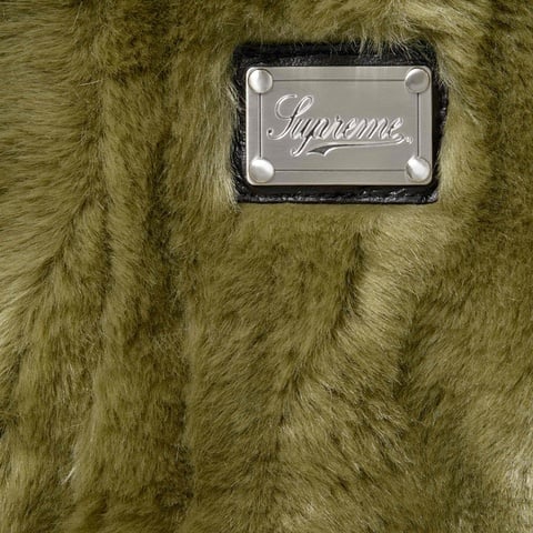 Supreme Faux Fur Hooded Jacket - Olive