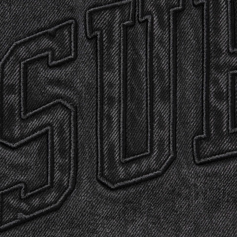 Supreme Faux Shearling Lined Work Shirt - Black Denim