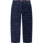 Supreme Flocked Loose Fit Jean (FW24) - Blue