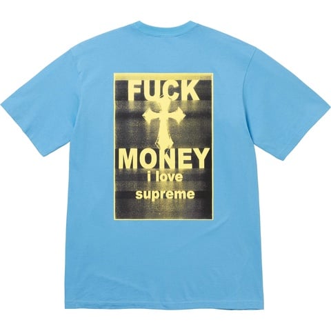 Supreme Fuck Money Tee - Bright Blue