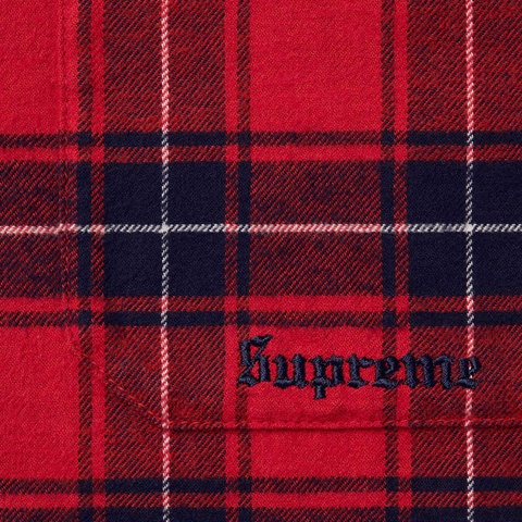 Fur Trim Flannel Hooded Shirt - fall/winter 2024 - Supreme