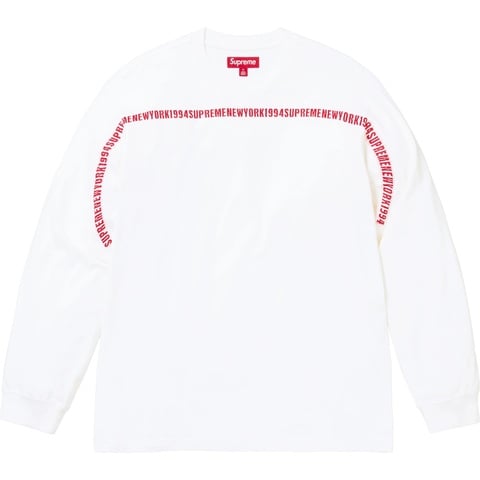 Supreme Intarsia Stripe L/S Top - White