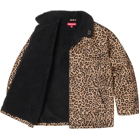 ジャケット・アウター Supreme Uncut Corduroy Car Coat Leopard Kindermann Uncut Corduroy Car Coat - Supreme