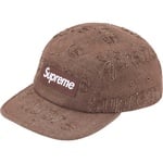 Supreme Lasered Denim Camp Cap (FW24) - Brown