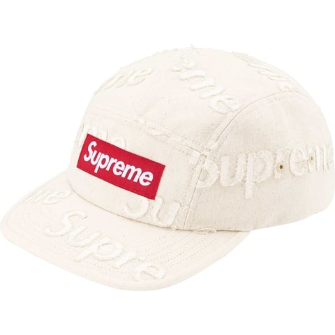 Supreme Lasered Denim Camp Cap - White