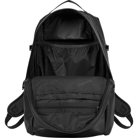 【新品】Supreme Leather Backpack Supreme Leather Backpack Black - FW23 - US