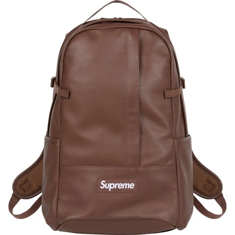 Supreme Leather Backpack - Brown