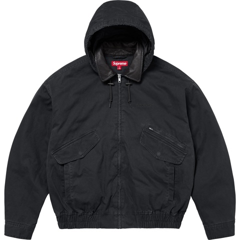 ジャケット・アウター supreme leathercollar utilityjacket XXL Leather Collar Utility Jacket - fall/winter 2024 - Supreme