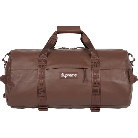 Supreme Leather Duffle Bag - Brown