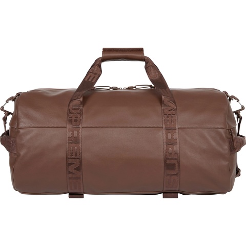 バッグ Supreme Leather Duffle Bag Brown 24FW Leather Duffle Bag - fall/winter 2024 - Supreme