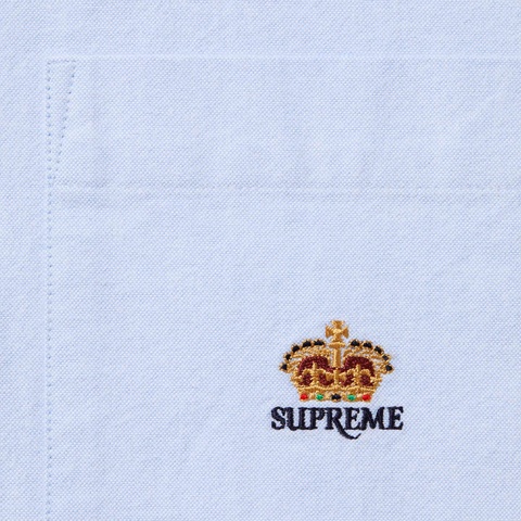 Supreme Loose Fit Flannel Oxford Shirt - Light Blue