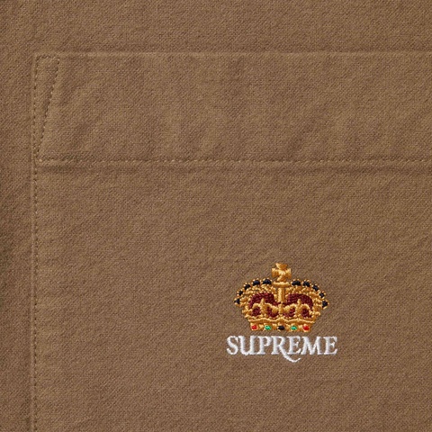 Supreme Loose Fit Flannel Oxford Shirt - Light Brown