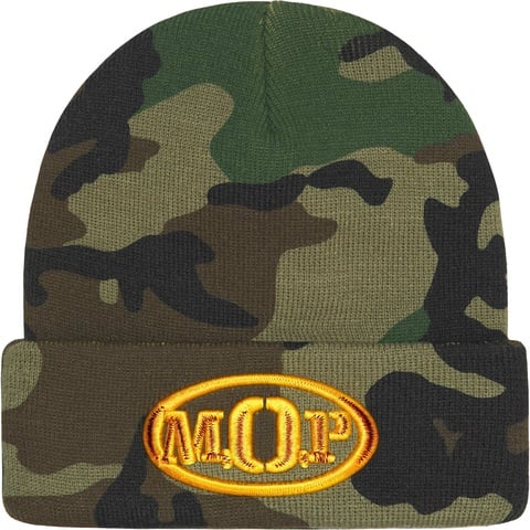 M.O.P. Beanie Woodland Camo 迷彩 HIPHOP M.O.P. Beanie - fall/winter 2024 - Supreme