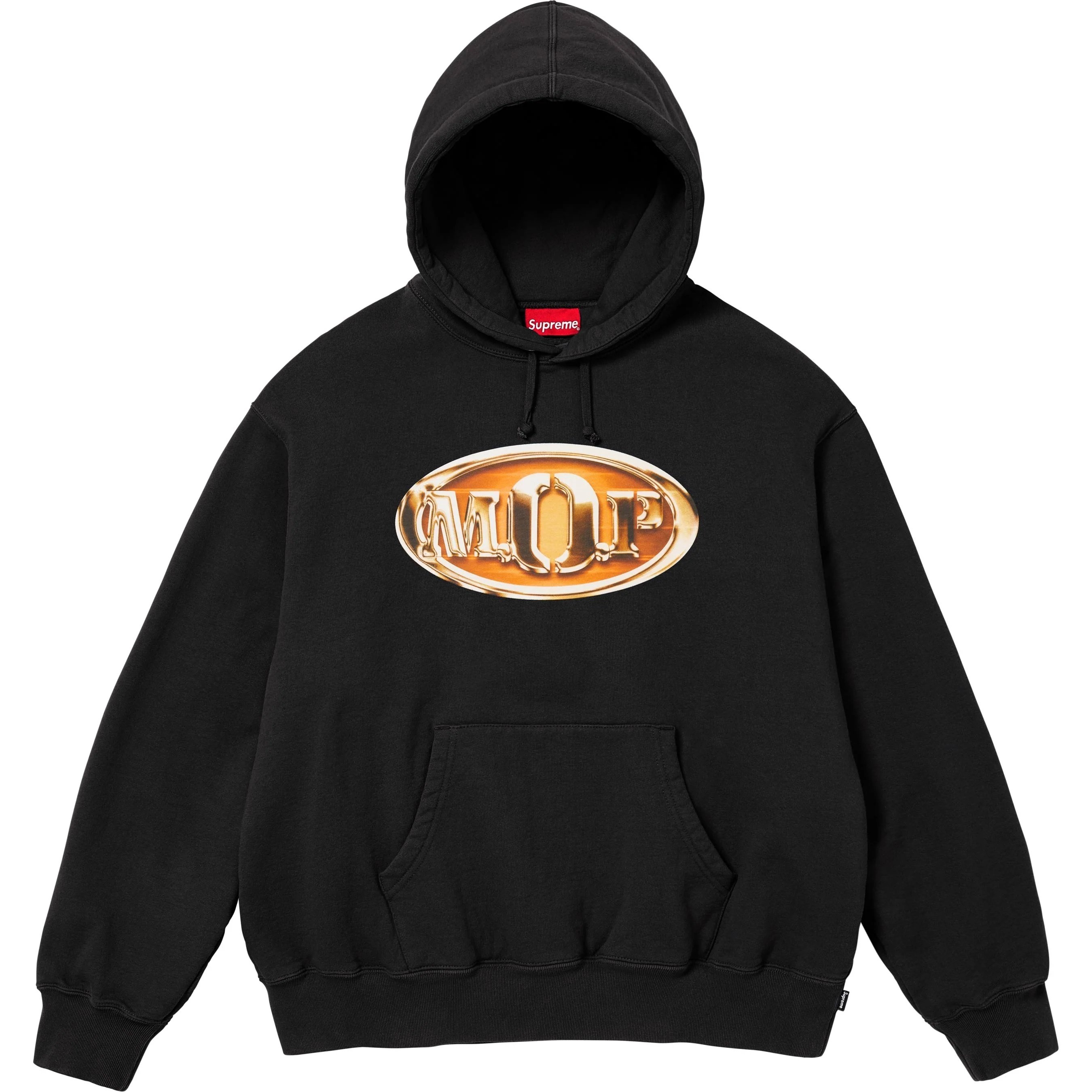 Supreme M.O.P. Hooded Sweatshirt (FW24) - Black - $178