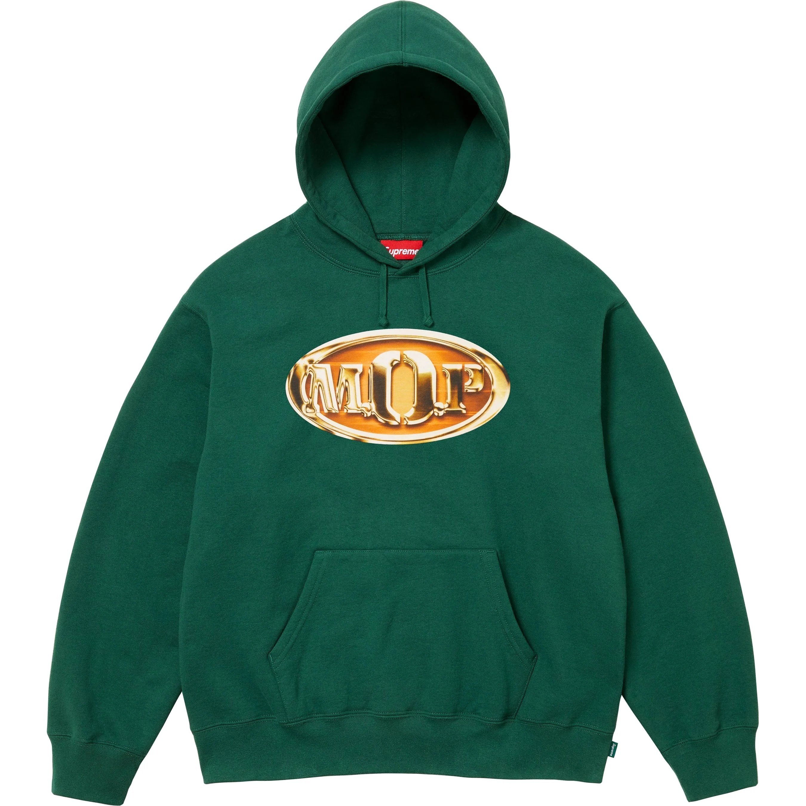 Supreme M.O.P. Hooded Sweatshirt (FW24) - Dark Green - $178