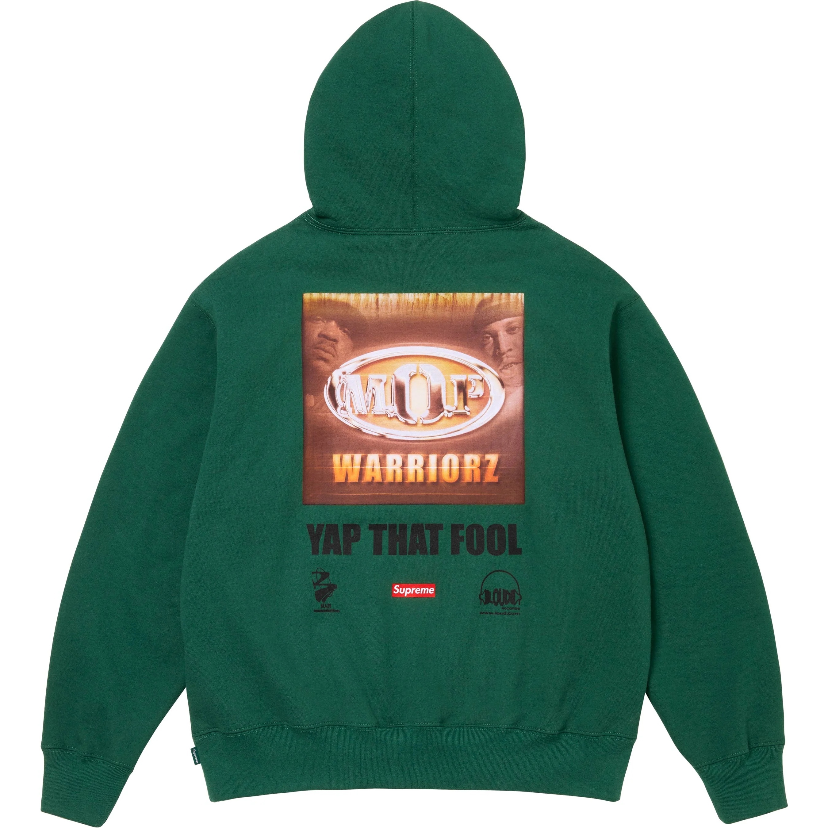Supreme M.O.P. Hooded Sweatshirt (FW24) - Dark Green - $178