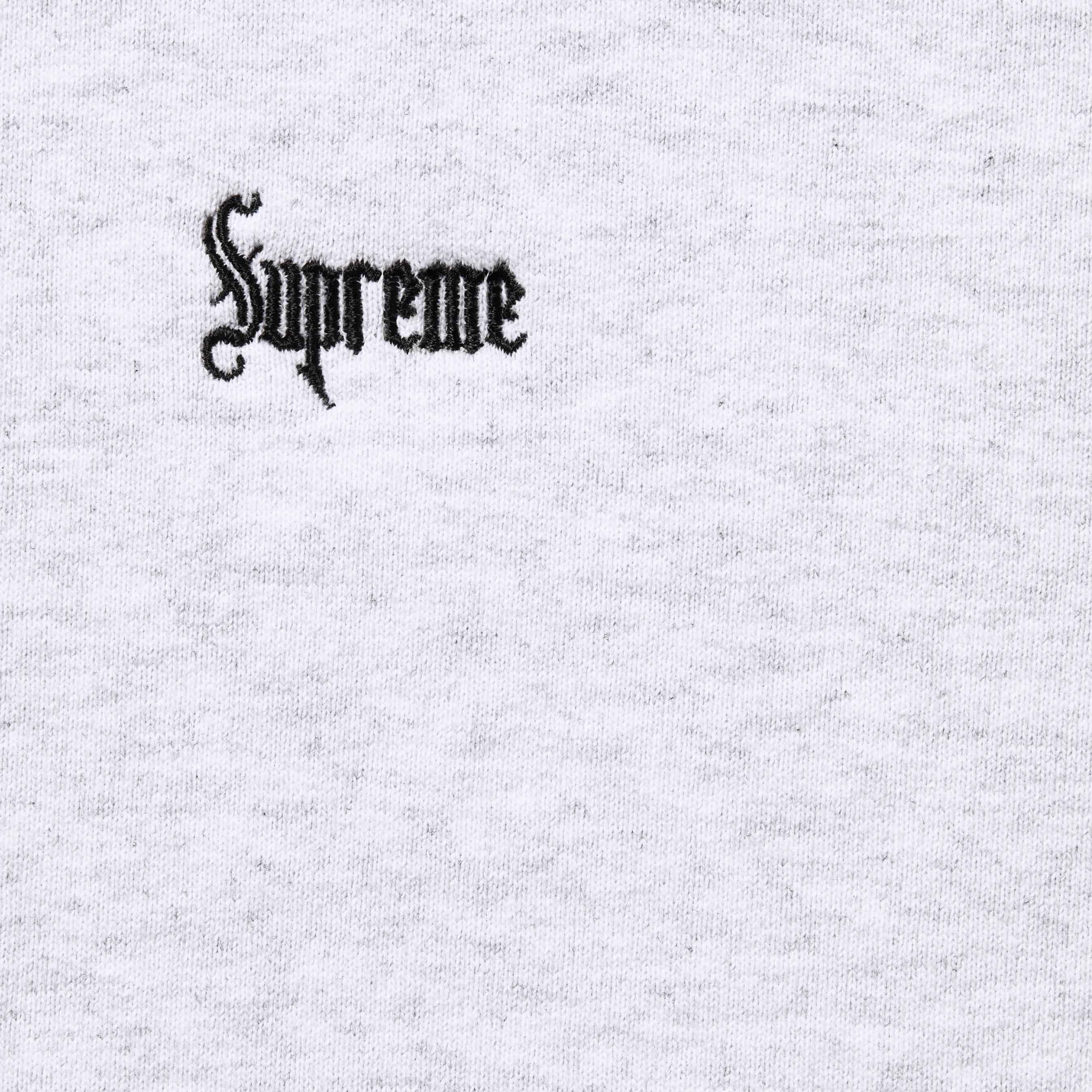 Supreme Micro Logo Hooded Sweatshirt (FW24) - Ash Grey - $158