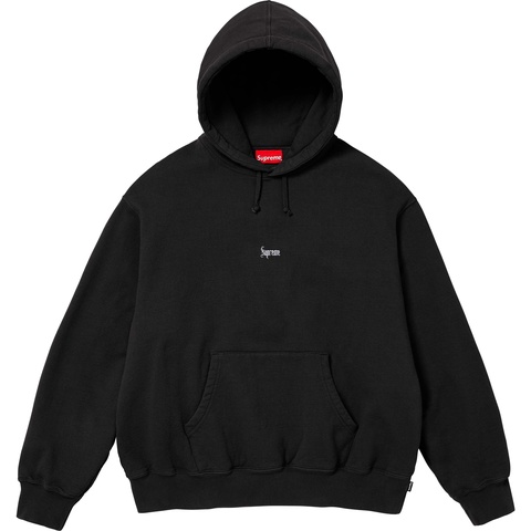 Supreme Micro Logo Hooded Sweatshirt - Black