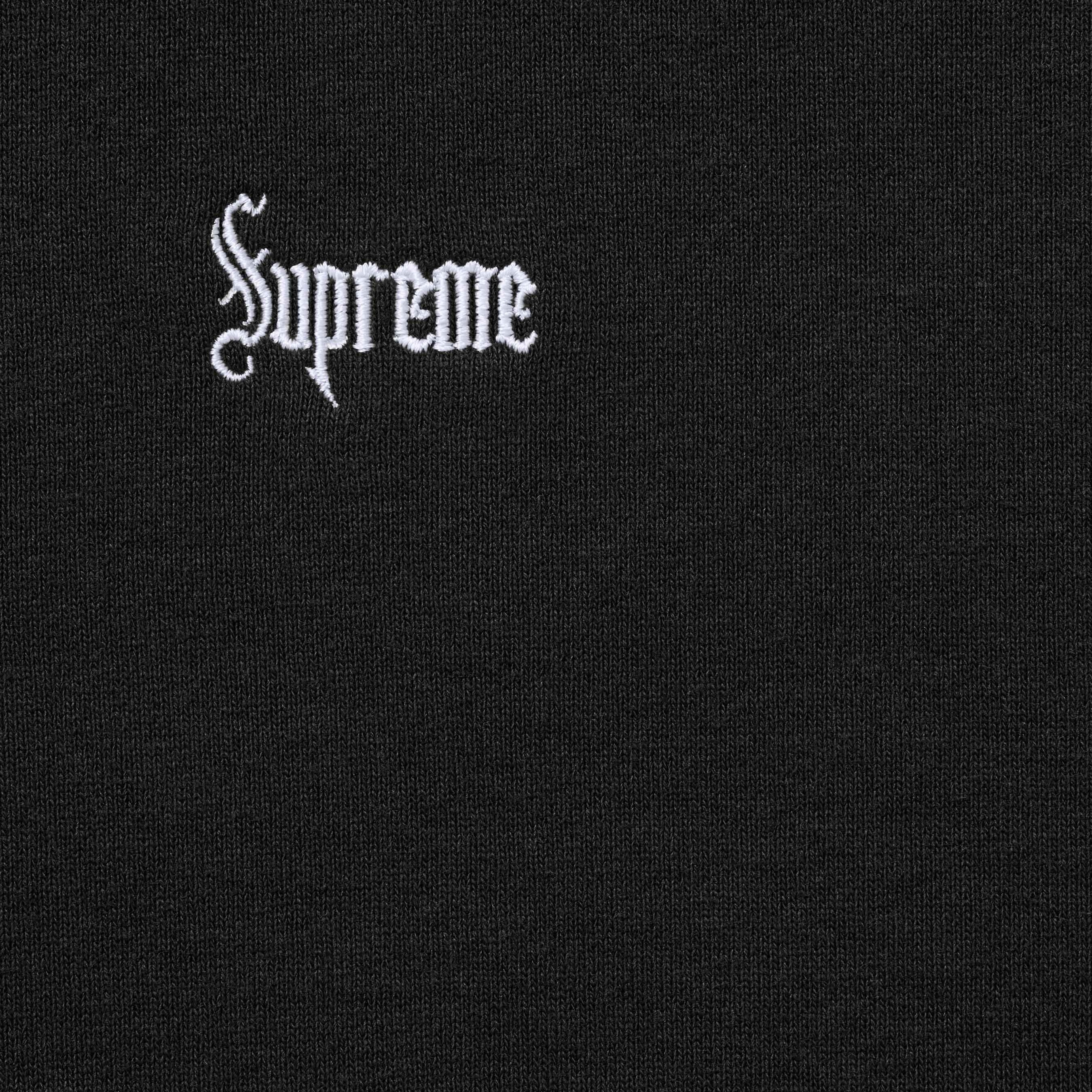 Supreme Micro Logo Hooded Sweatshirt (FW24) - Black - $158